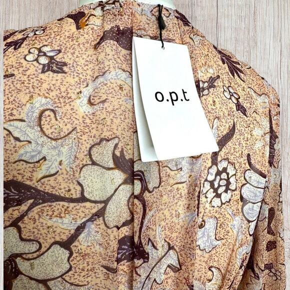 NWT OPT Degage Floral Boho Long Sleeve Dress Medium - Picture 8 of 15